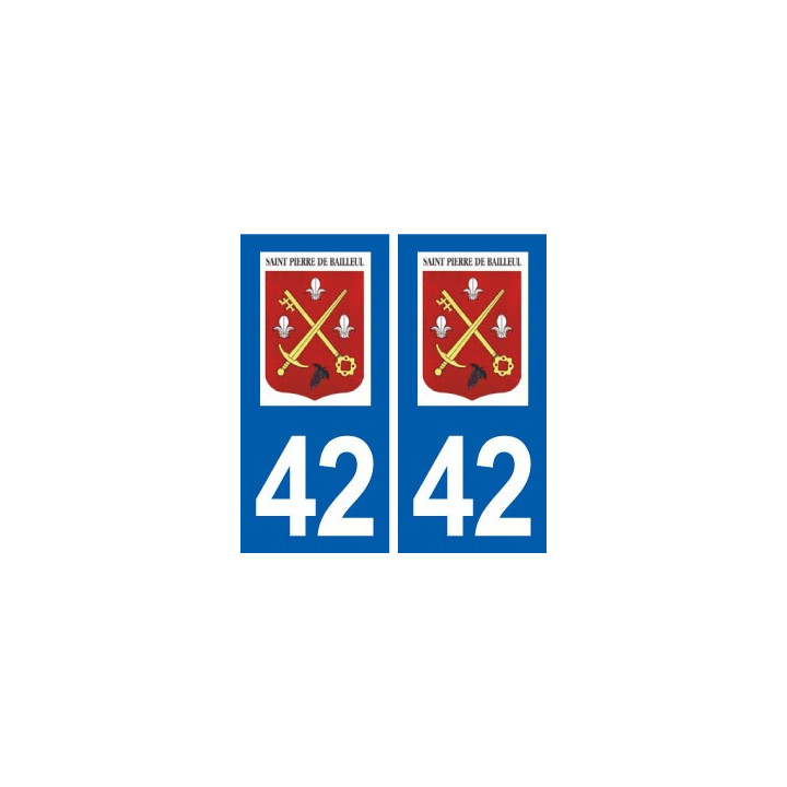42 Saint-Pierre-de-Bœuf logo ville autocollant plaque stickers département