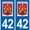 42 Saint-Pierre-de-Bœuf logo ville autocollant plaque stickers département