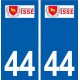 44  Issé logo ville autocollant plaque stickers