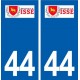 44  Issé logo ville autocollant plaque stickers