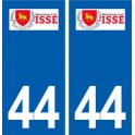 44  Issé logo ville autocollant plaque stickers