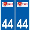 44  Issé logo ville autocollant plaque stickers