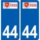 44  Issé logo ville autocollant plaque stickers