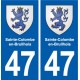 47 Sainte-Colombe-en-Bruilhois blason autocollant plaque stickers ville