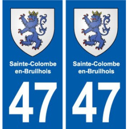 47 Sainte-Colombe-en-Bruilhois blason autocollant plaque stickers ville