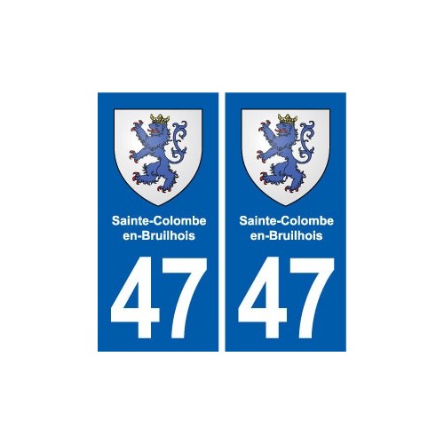 47 Sainte-Colombe-en-Bruilhois blason autocollant plaque stickers ville