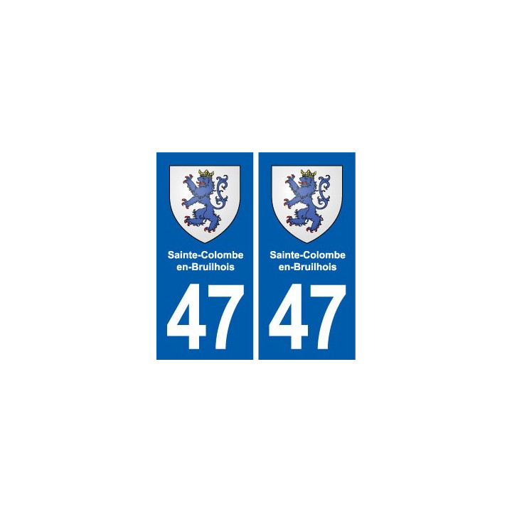 47 Sainte-Colombe-en-Bruilhois blason autocollant plaque stickers ville