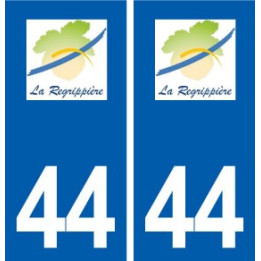 44  La Regrippière logo ville autocollant plaque stickers