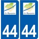 44  La Regrippière logo ville autocollant plaque stickers