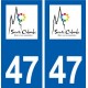 47 Sainte-Colombe-en-Bruilhois logo autocollant plaque stickers ville