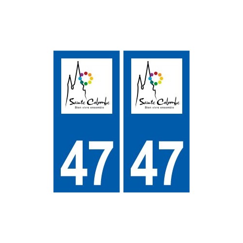 47 Sainte-Colombe-en-Bruilhois logo autocollant plaque stickers ville
