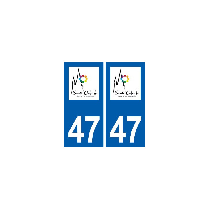 47 Sainte-Colombe-en-Bruilhois logo autocollant plaque stickers ville