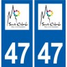 47 Sainte-Colombe-en-Bruilhois logo autocollant plaque stickers ville