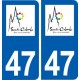 47 Sainte-Colombe-en-Bruilhois logo autocollant plaque stickers ville