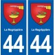 44  La Regrippière blason ville autocollant plaque stickers