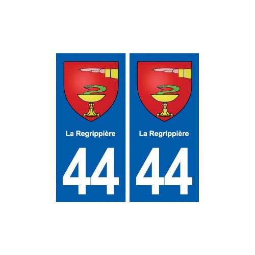 44  La Regrippière blason ville autocollant plaque stickers