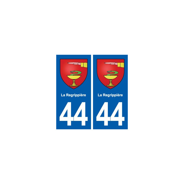 44  La Regrippière blason ville autocollant plaque stickers