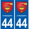 44  La Regrippière blason ville autocollant plaque stickers