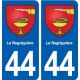 44  La Regrippière blason ville autocollant plaque stickers
