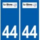 44  Le Gâvre logo ville autocollant plaque stickers