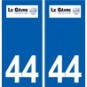 44  Le Gâvre logo ville autocollant plaque stickers
