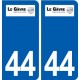 44  Le Gâvre logo ville autocollant plaque stickers