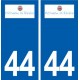 44  Moisdon-la-Rivière logo ville autocollant plaque stickers