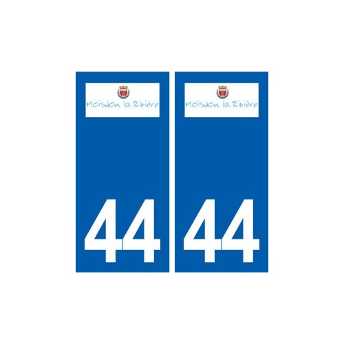 44  Moisdon-la-Rivière logo ville autocollant plaque stickers