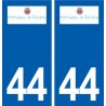 44  Moisdon-la-Rivière logo ville autocollant plaque stickers