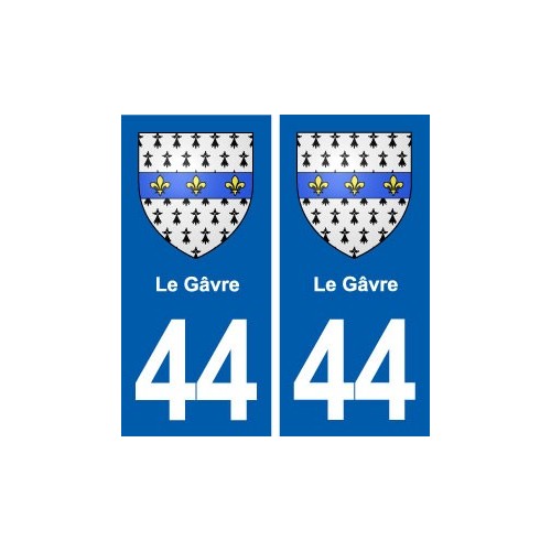 44  Le Gâvre blason ville autocollant plaque stickers