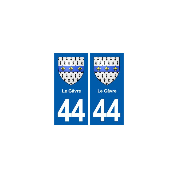 44  Le Gâvre blason ville autocollant plaque stickers