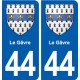 44  Le Gâvre blason ville autocollant plaque stickers