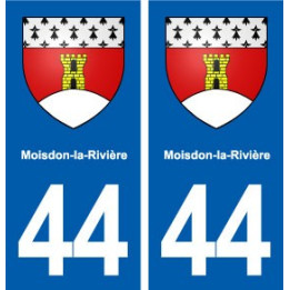 44  Moisdon-la-Rivière blason ville autocollant plaque stickers