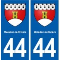 44  Moisdon-la-Rivière blason ville autocollant plaque stickers