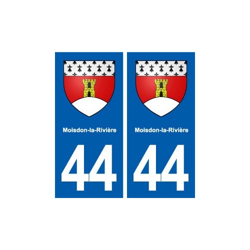 44  Moisdon-la-Rivière blason ville autocollant plaque stickers