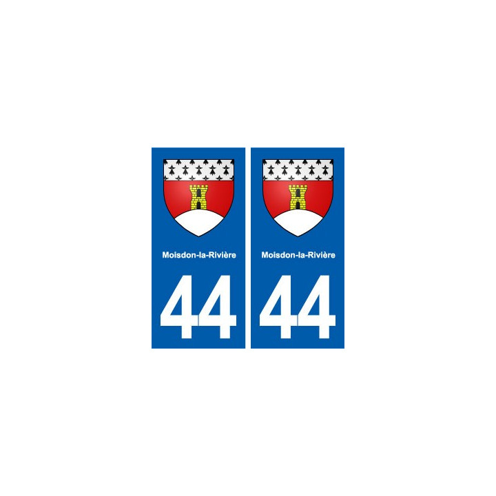 44  Moisdon-la-Rivière blason ville autocollant plaque stickers