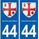 44  Saint-Aubin-des-Châteaux blason ville autocollant plaque stickers