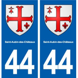 44  Saint-Aubin-des-Châteaux blason ville autocollant plaque stickers