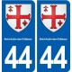 44  Saint-Aubin-des-Châteaux blason ville autocollant plaque stickers