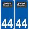 44  Monnières logo ville autocollant plaque stickers
