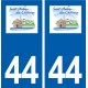 44  Saint-Aubin-des-Châteaux logo ville autocollant plaque stickers