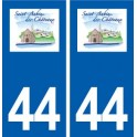 44  Saint-Aubin-des-Châteaux logo ville autocollant plaque stickers