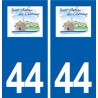 44  Saint-Aubin-des-Châteaux logo ville autocollant plaque stickers