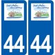 44  Saint-Aubin-des-Châteaux logo ville autocollant plaque stickers