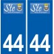 44  Sainte-Reine-de-Bretagne  logo ville autocollant plaque stickers