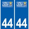 44  Sainte-Reine-de-Bretagne  logo ville autocollant plaque stickers
