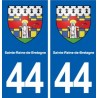 44  Sainte-Reine-de-Bretagne blason ville autocollant plaque stickers