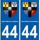 44  Saint-Hilaire-de-Chaléons blason ville autocollant plaque stickers
