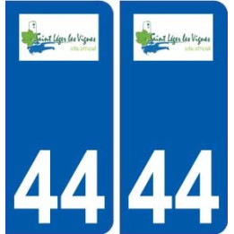 44  Saint-Léger-les-Vignes logo ville autocollant plaque stickers
