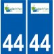 44  Saint-Léger-les-Vignes logo ville autocollant plaque stickers
